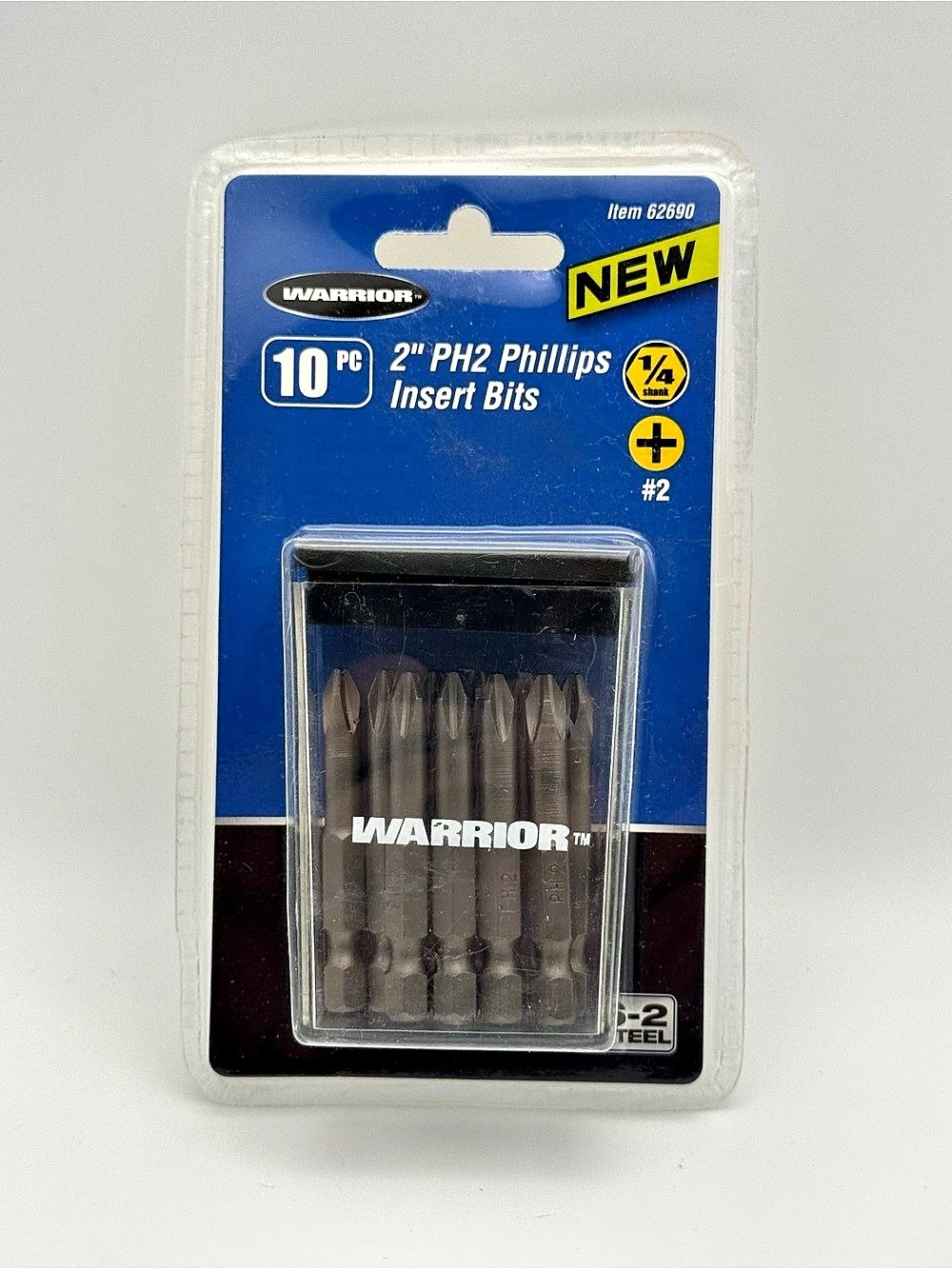 Warrior 2" PH2 Phillips Insert Bits 10-Piece